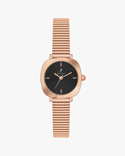 Sylvi Bella Black-Rosegold-Rosegold Analog Watch For Women